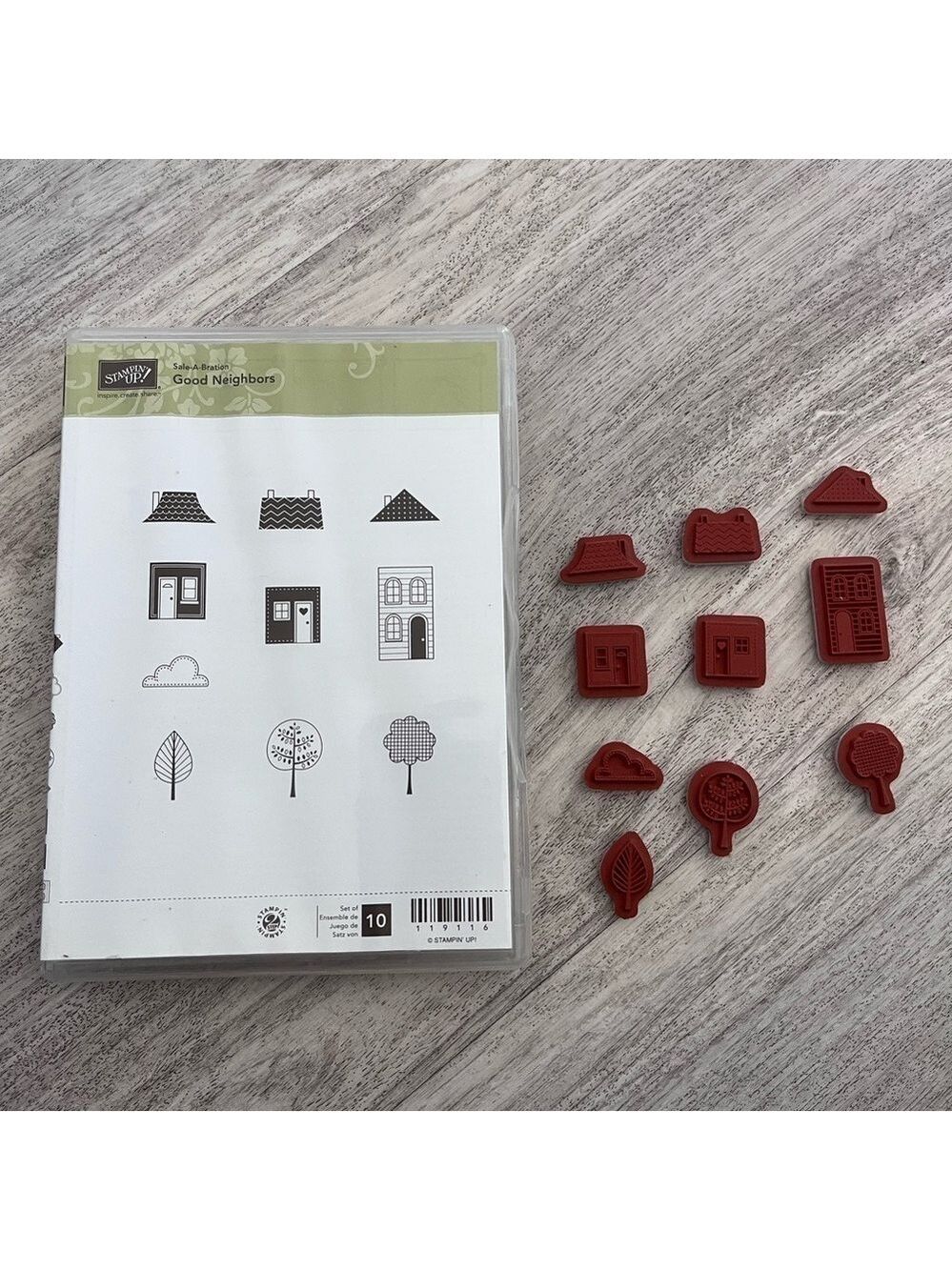 Tiny houses Neighborhood houses stamps Stampin up
